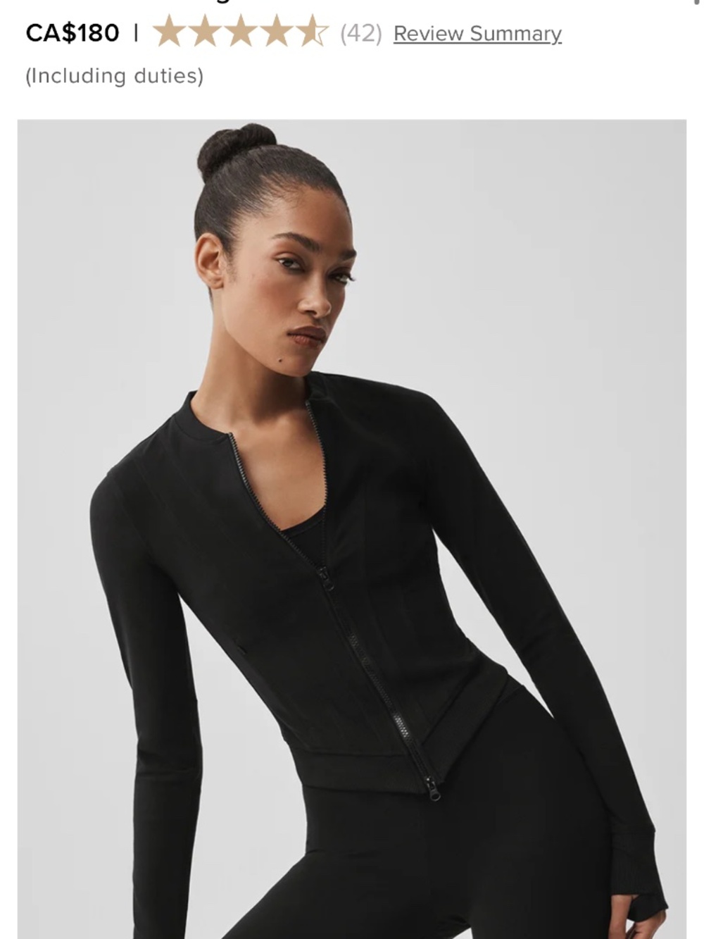 Alo recharge full zip jacket